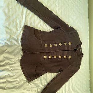 Black buttoned knit blazer